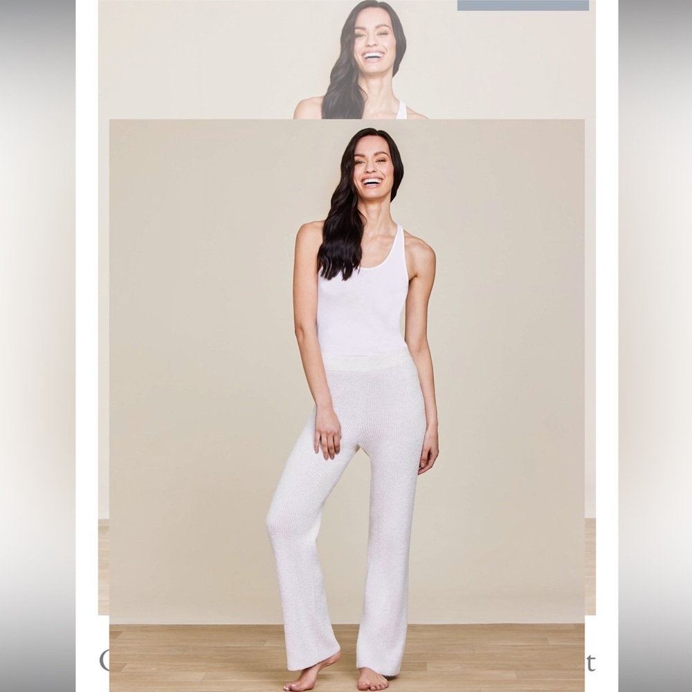 NWT CozyChic Lite® Contrast Ribbed Pant Primrose Pearl